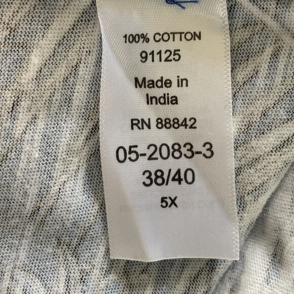 Ellos Palm Leaf Print Dress Size 5X Cotton Pockets Pull Cord Waist Knee Length - Picture 11 of 11